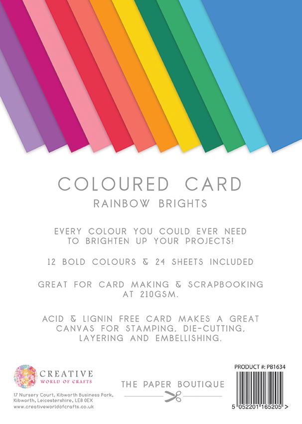 The Paper Boutique Everyday - Coloured Card - Rainbow Brights A4-2