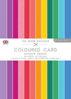The Paper Boutique Everyday - Coloured Card - Rainbow Brights A4-1