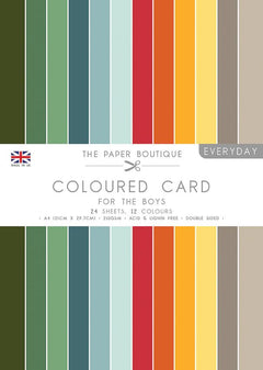 The Paper Boutique Everyday - Coloured Card - For The Boys A4-1