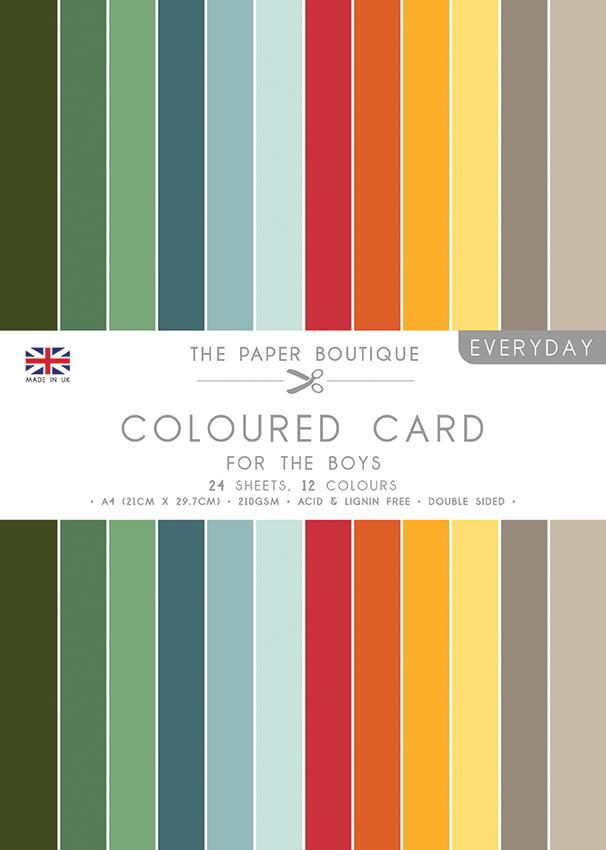 The Paper Boutique Everyday - Coloured Card - For The Boys A4-1