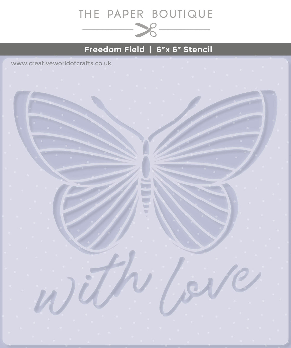 The Paper Boutique Freedom Field 6 in x 6 in Stencil-1