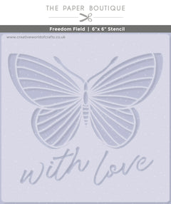 The Paper Boutique Freedom Field 6 in x 6 in Stencil-1