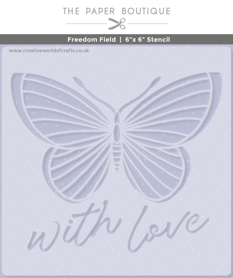 The Paper Boutique Freedom Field 6 in x 6 in Stencil-1