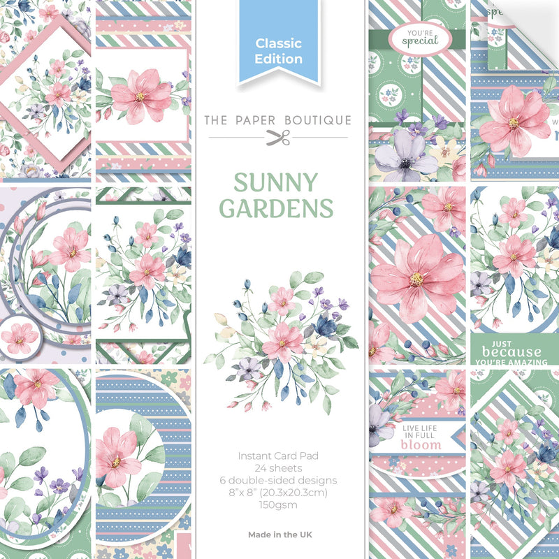 Bloc de cartes instantanées The Paper Boutique Sunny Gardens 20,3 x 20,3 cm-1