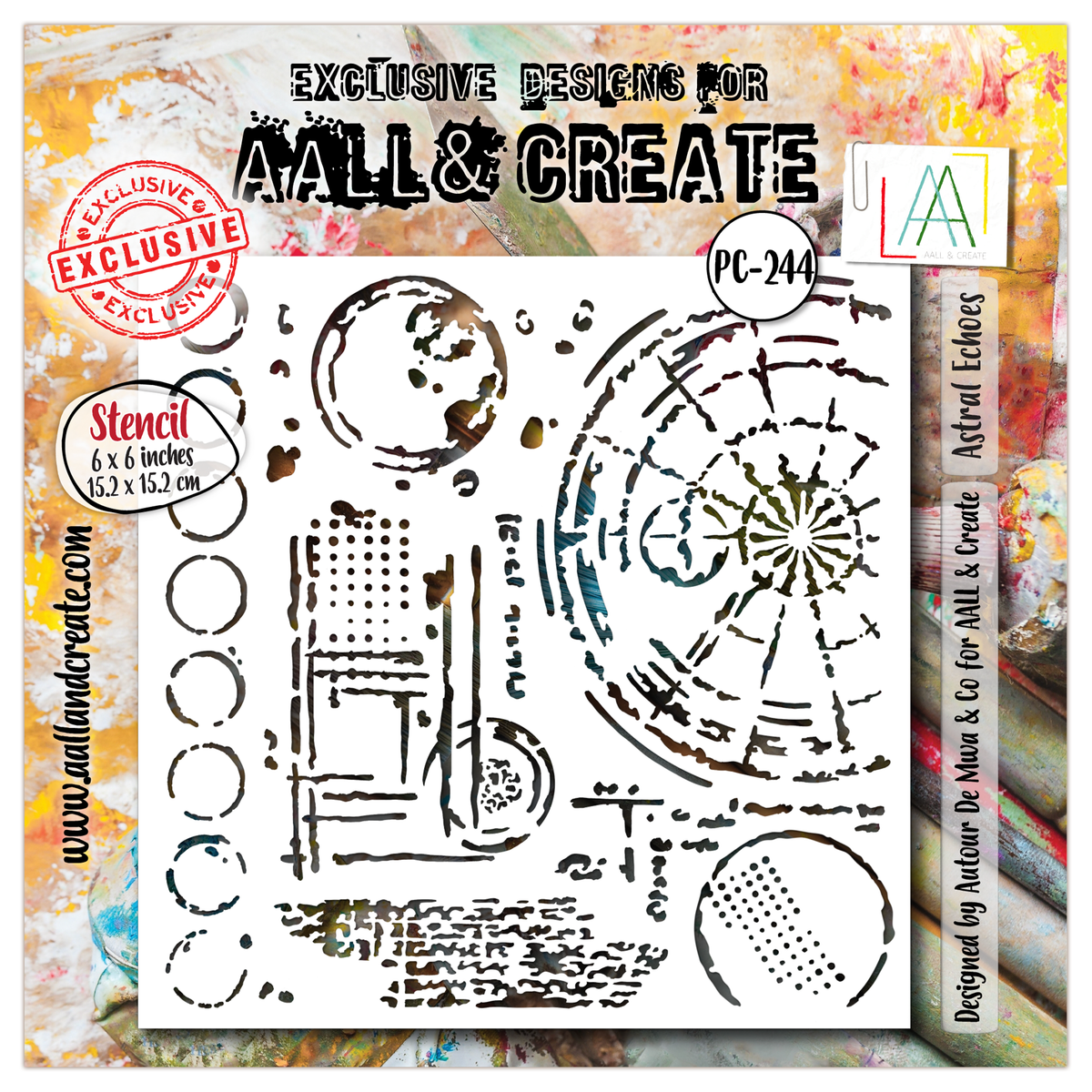 AALL and Create - 6"x6" Stencil - Astral Echoes-1