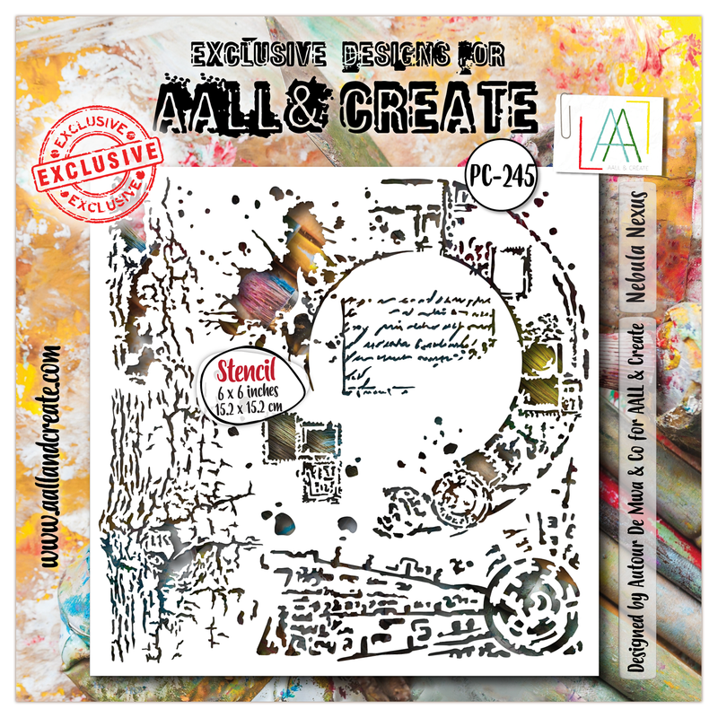 AALL and Create - 6"x6" Stencil - Nebula Nexus-1
