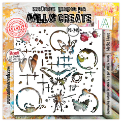 AALL and Create - 6"x6" Stencil - Moths Chaos-1
