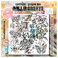 AALL and Create - 6"x6" Stencil - Blotch Code-1