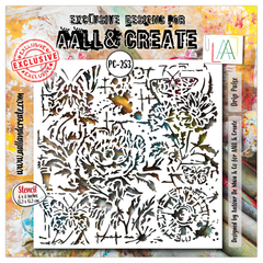 AALL and Create - 6"x6" Stencil - Drip Pulse-1
