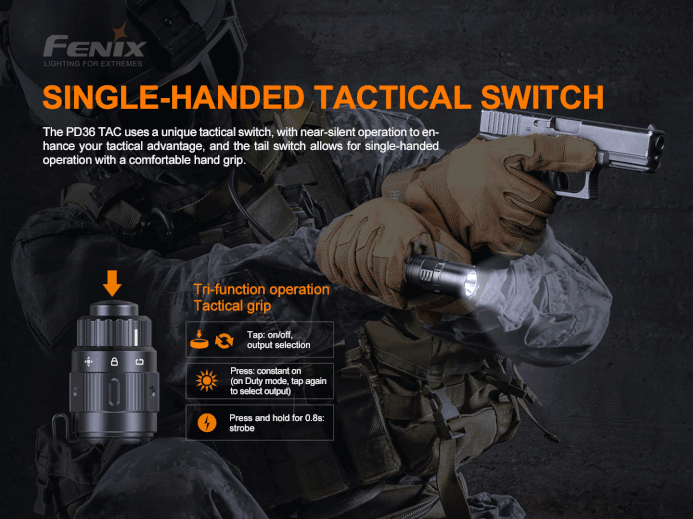 Fenix PD36 TAC 3000 Lumen Tactical Flashlight-3