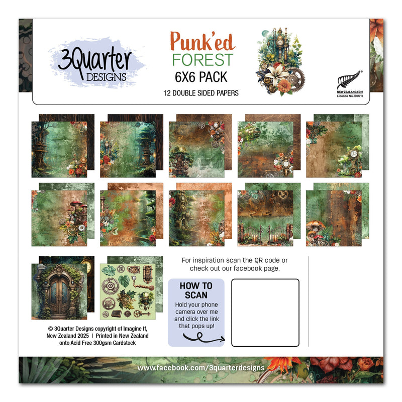 3Quarter Designs Punk'ed Forest 6x6 Paper Pack-1