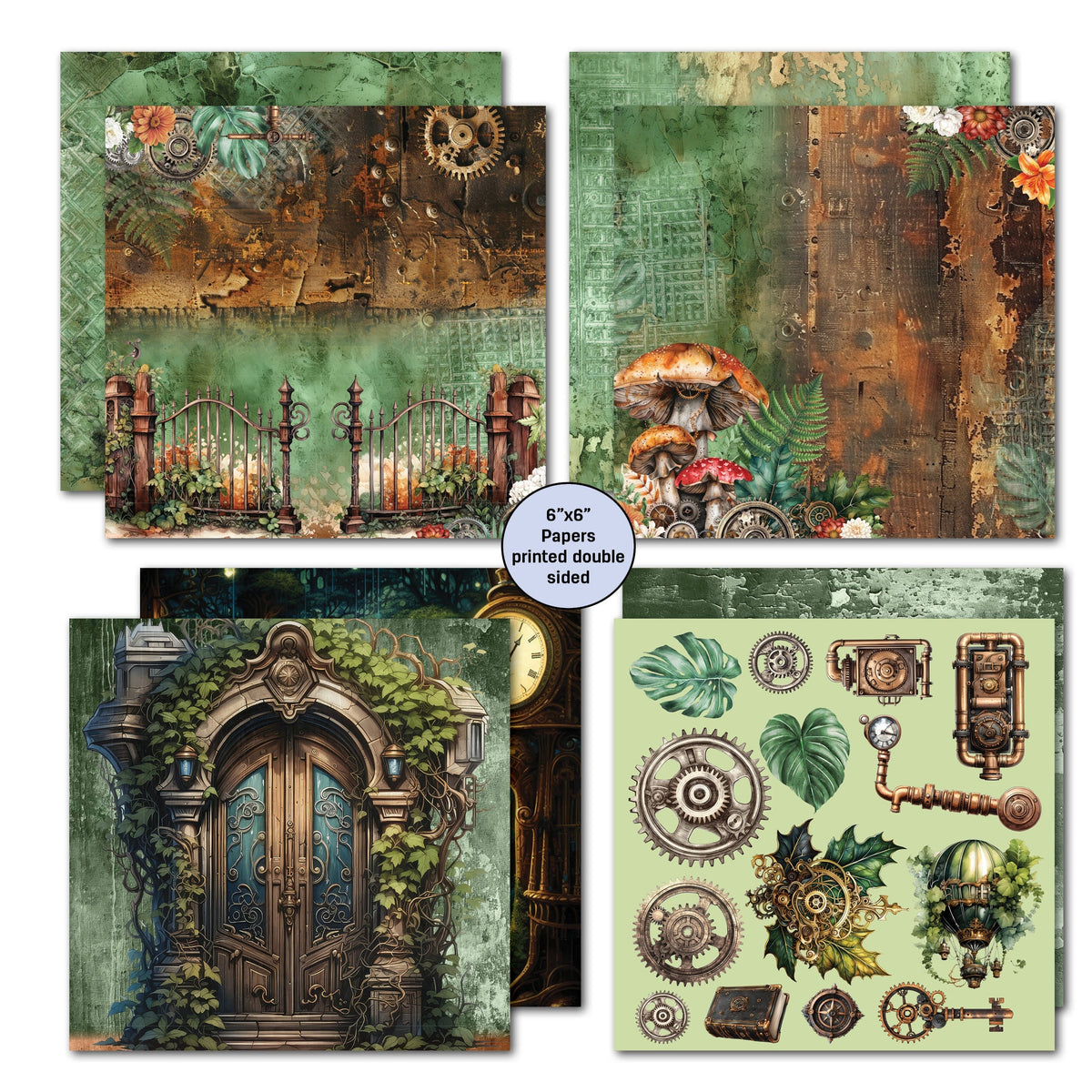 3Quarter Designs Punk'ed Forest 6x6 Paper Pack-4