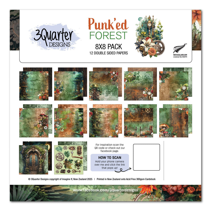 3Quarter Designs Punk'ed Forest 8x8 Paper Pack-1