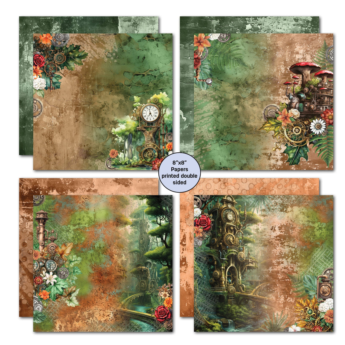 3Quarter Designs Punk'ed Forest 8x8 Paper Pack-3