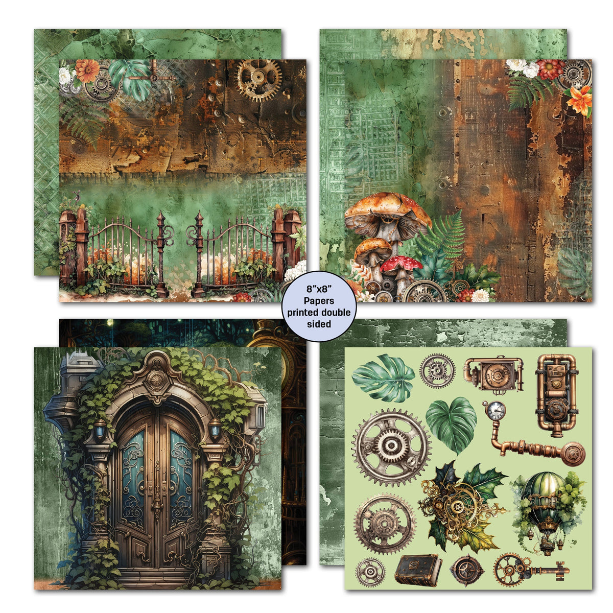 3Quarter Designs Punk'ed Forest 8x8 Paper Pack-4