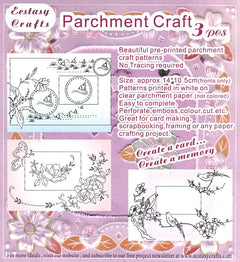 3 Parchment Patterns -Butterfly, Birds, Fish-1