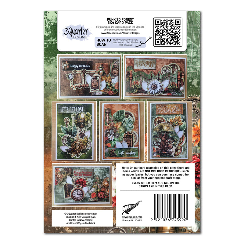 3Quarter Designs Punk'ed Forest 6x4 Card Pack-2