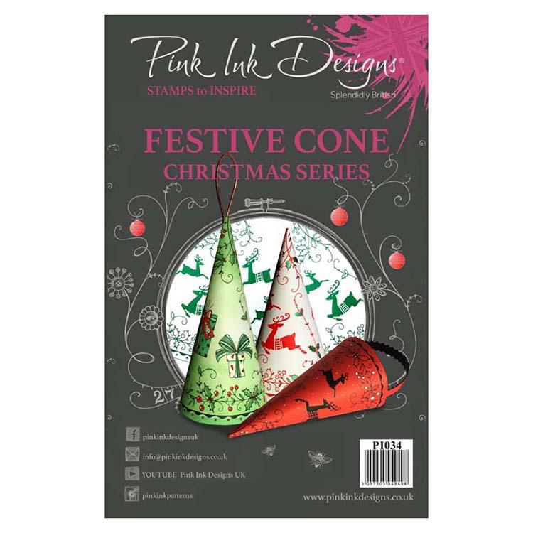 Pink Ink Designs Clear Stamp Festive Cone-1