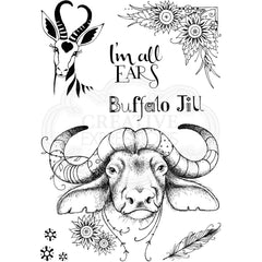 Pink Ink Designs Buffalo Jill A5 Clear Stamp-3