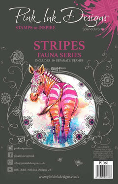 Pink Ink Designs Stripes A5 Clear Stamp-1