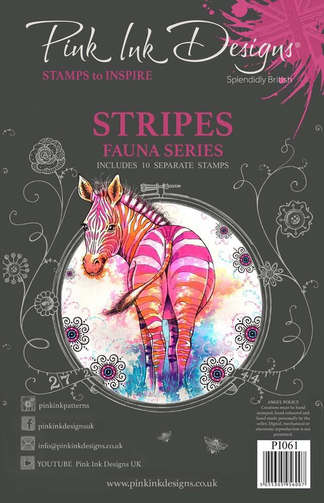 Pink Ink Designs Stripes A5 Clear Stamp-1