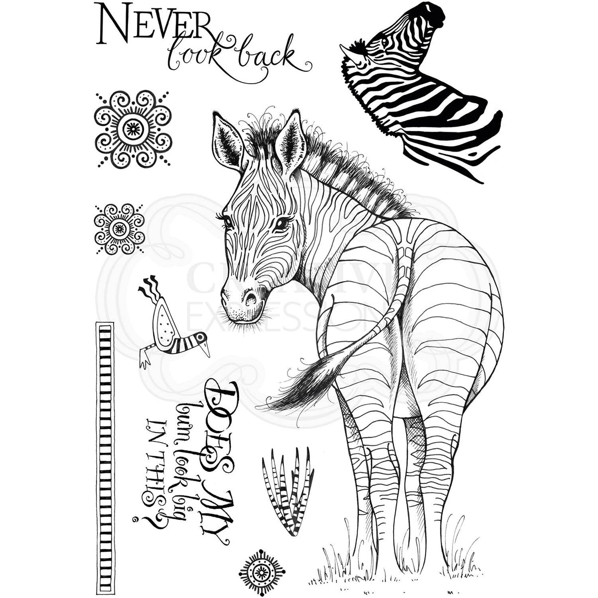 Pink Ink Designs Stripes A5 Clear Stamp-3