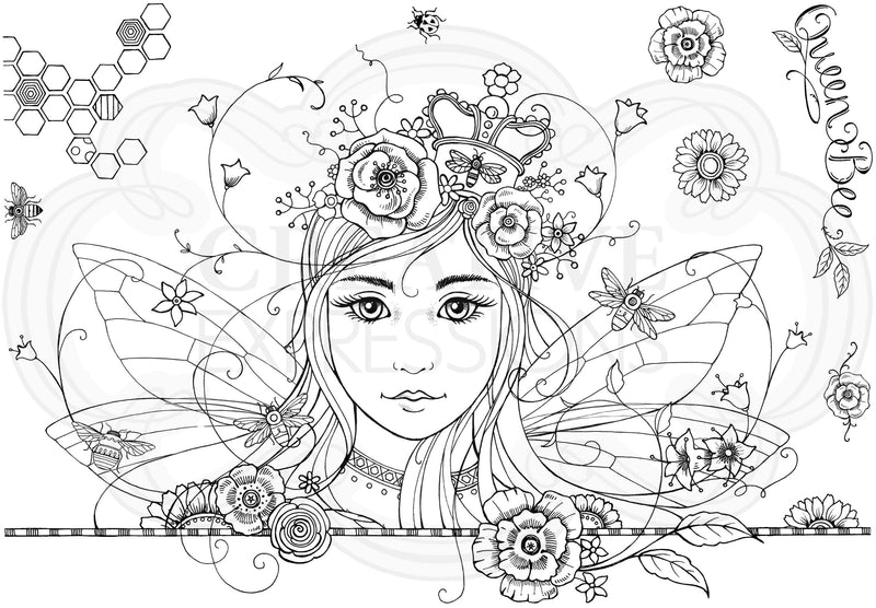 Queen Bee A5 Clear Stamp Set-4