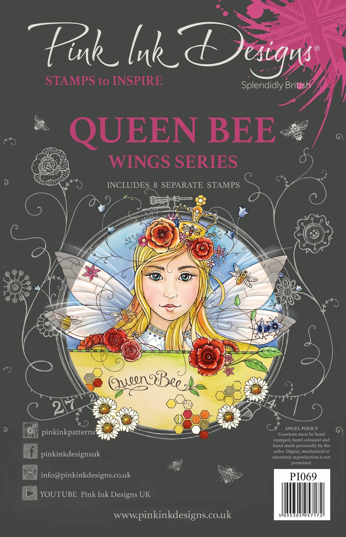 Queen Bee A5 Clear Stamp Set-1