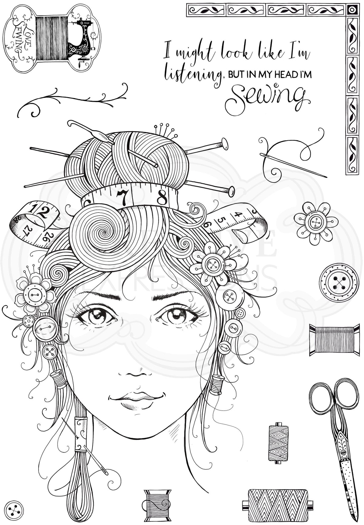 Sew Lovely A5 Clear Stamp-4