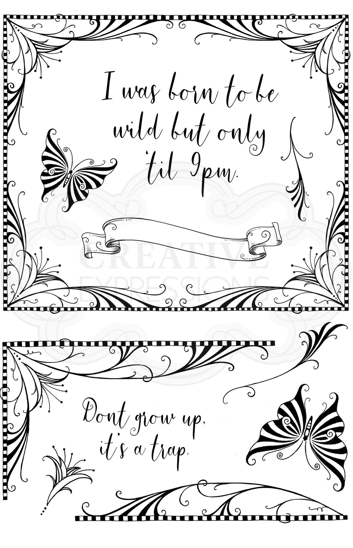 Elegance A5 Clear Stamp Set-3