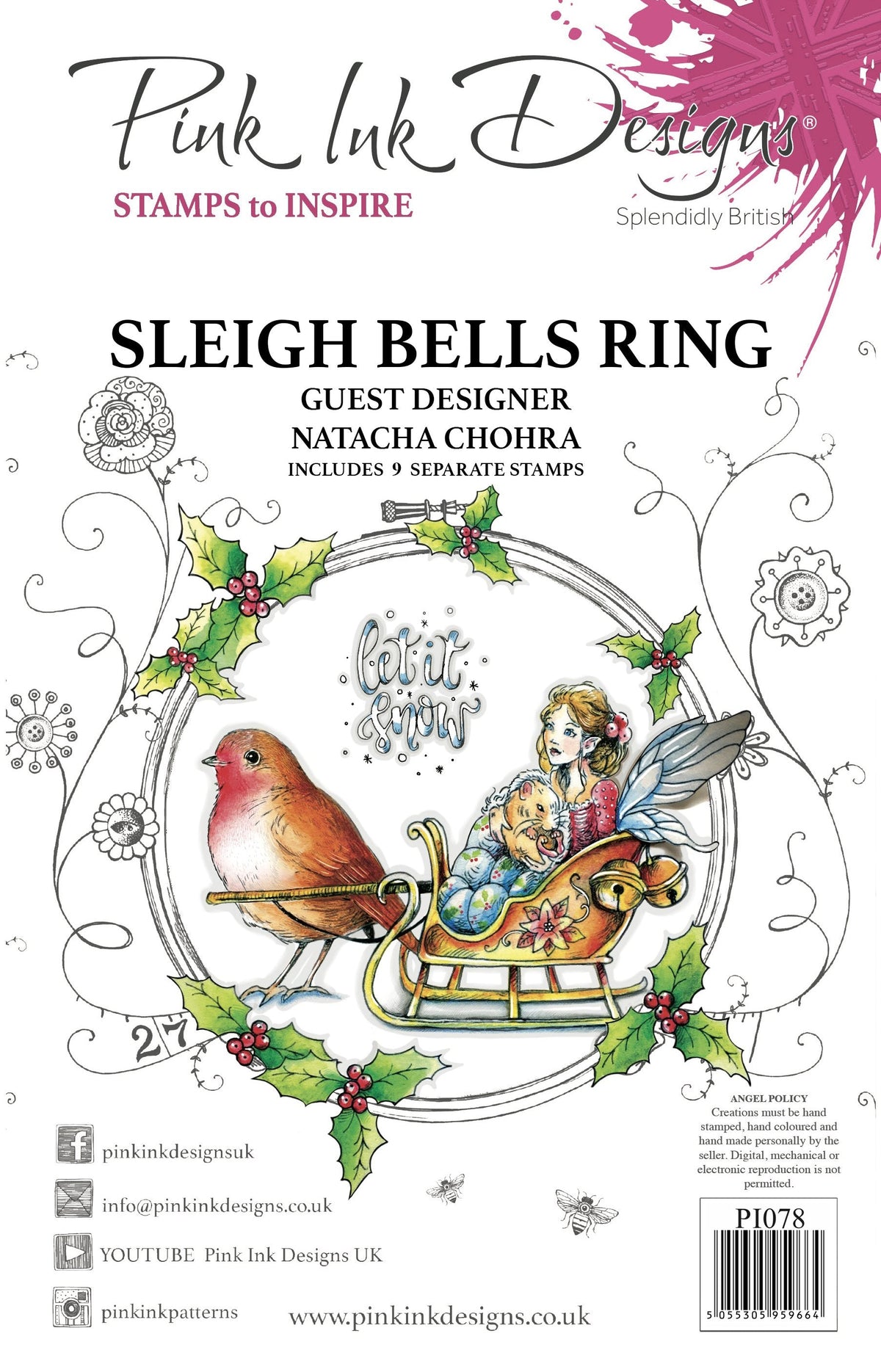 Sleigh Bells Ring A5 Clear Stamp Set-1