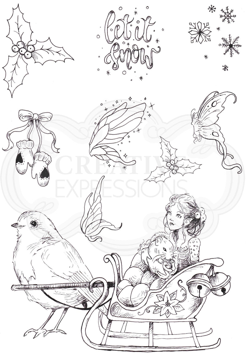Sleigh Bells Ring A5 Clear Stamp Set-2