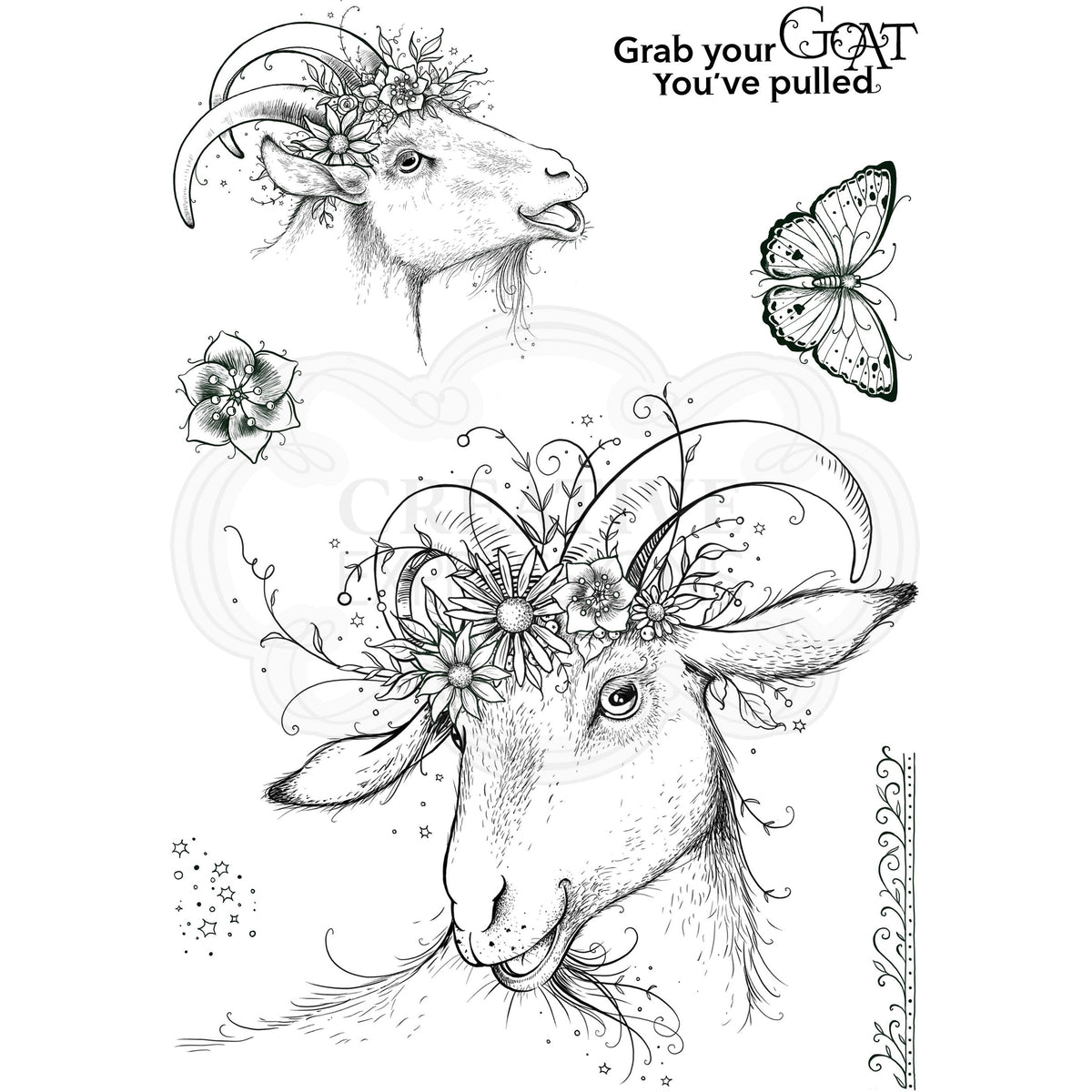 Goatally Gorgeous A5 Clear Stamp Set-6
