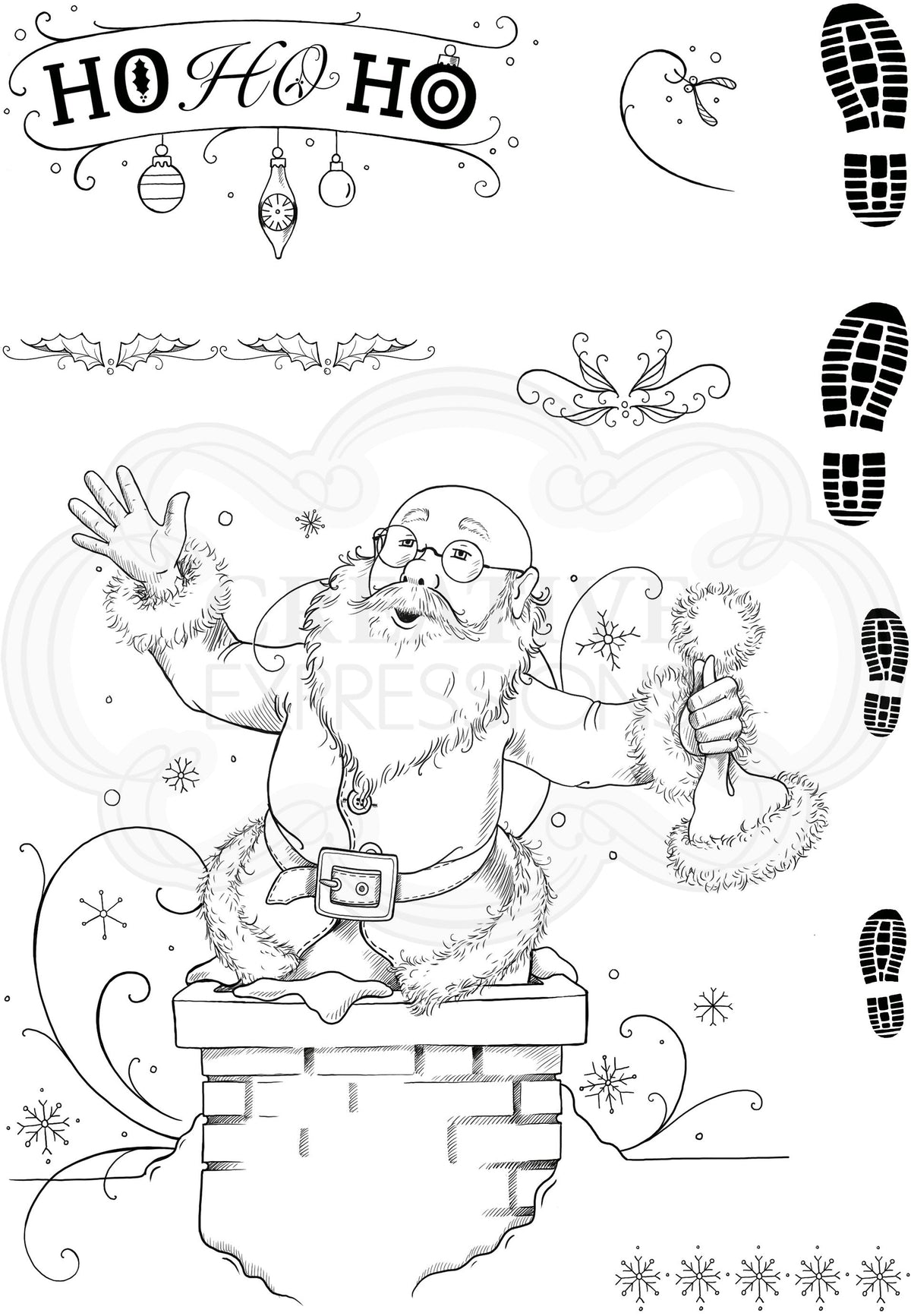 Pink Ink Designs Just Be-Claus A5 Clear Stamp-8