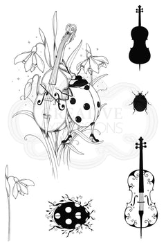 Pink Ink Designs The Cellist A6 Clear Stamp Set-9