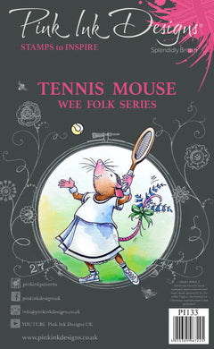 Pink Ink Designs Tennis Mouse A7 Clear Stamp-1