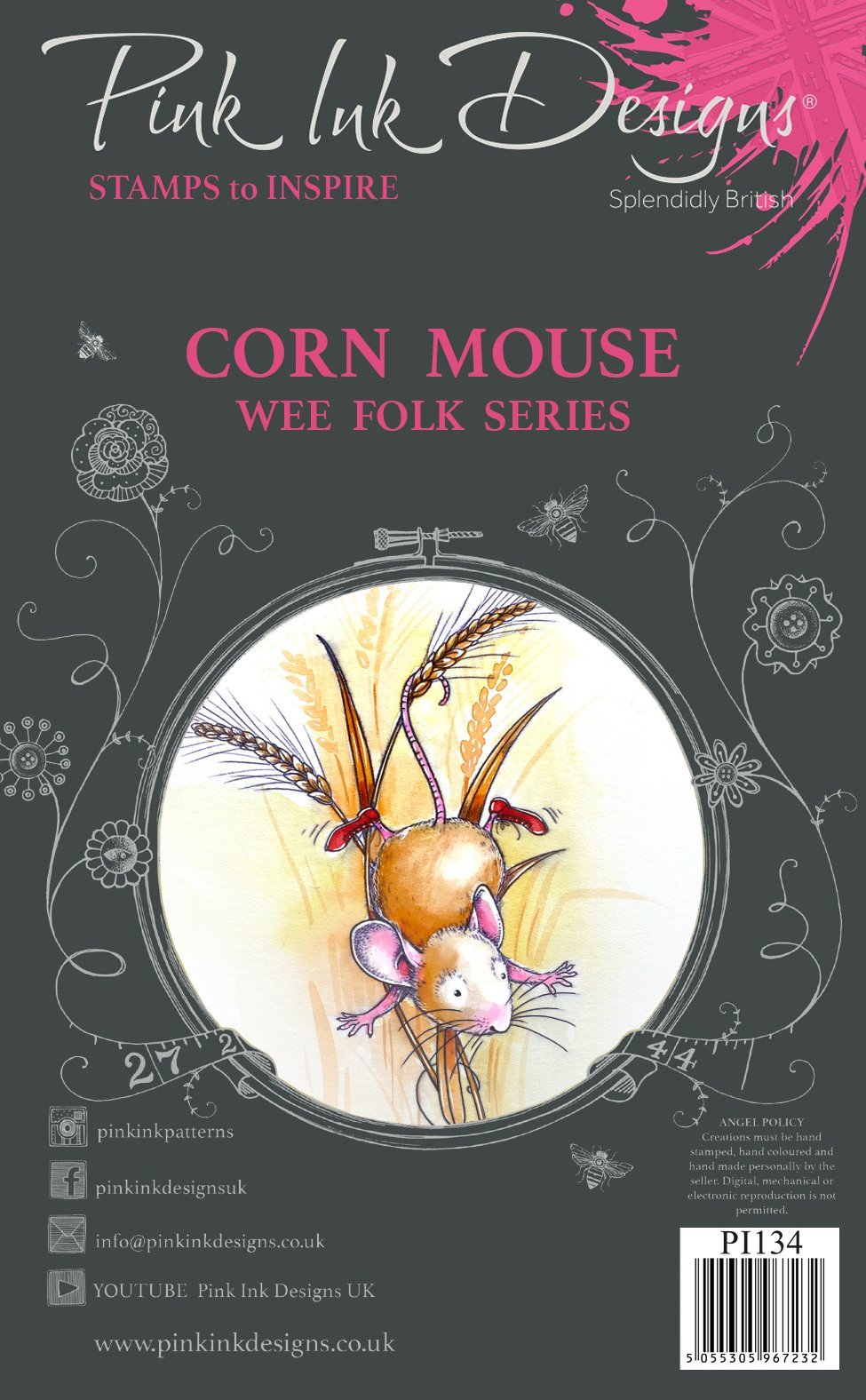 Pink Ink Designs Corn Mouse A7 Clear Stamp-1