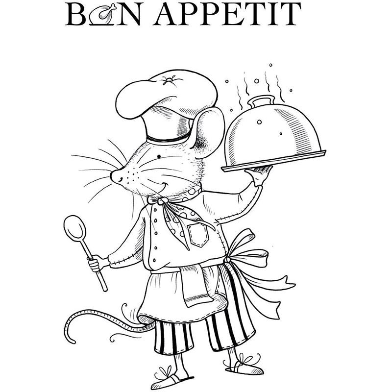 Pink Ink Designs Chef Mouse A7 Clear Stamp-6