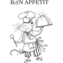 Pink Ink Designs Chef Mouse A7 Clear Stamp-6