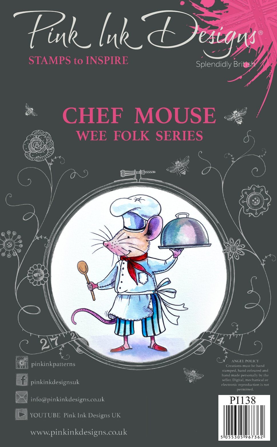 Pink Ink Designs Chef Mouse A7 Clear Stamp-1