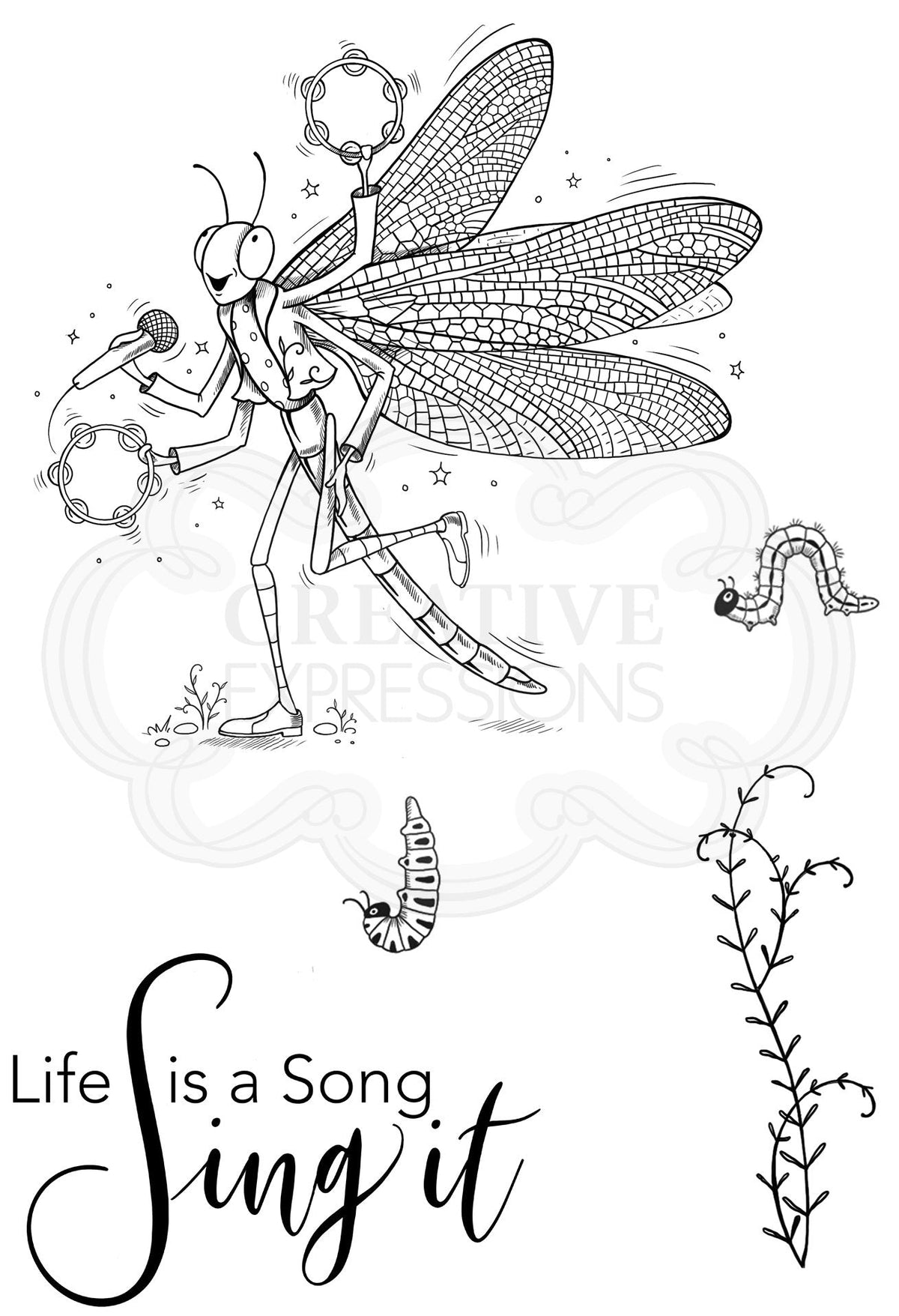 Pink Ink Designs The Singer A6 Clear Stamp Set-6