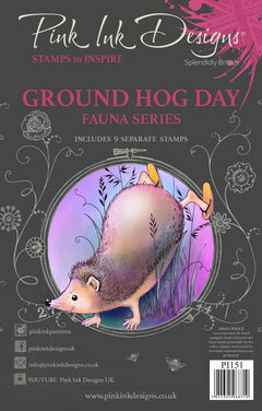 Pink Ink Designs Groundhog Day 6 in x 8 in Clear Stamp Set-1
