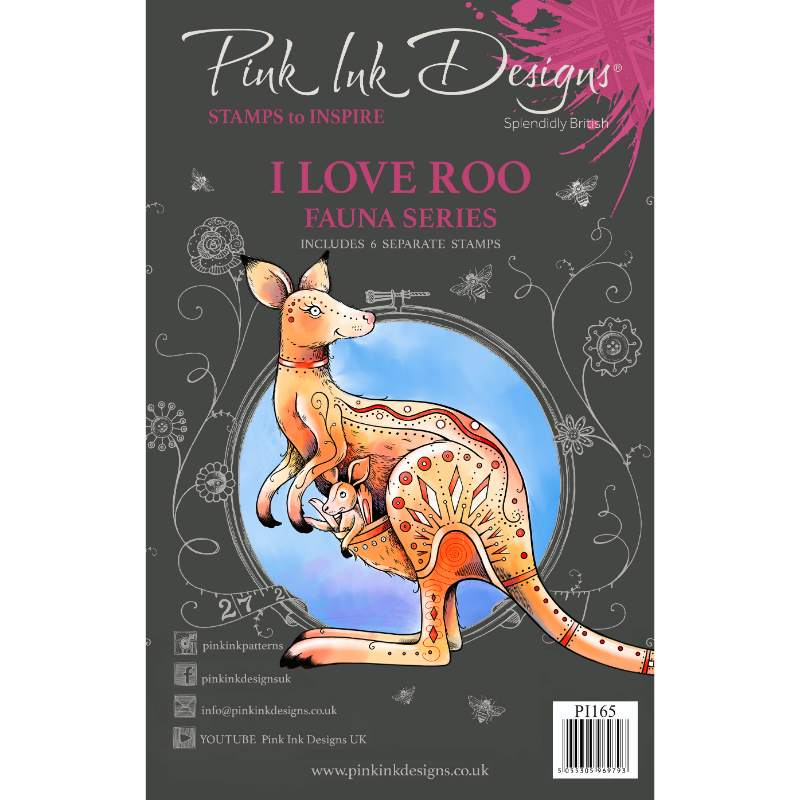 Pink Ink Designs I Love Roo 6 in x 8 in Clear Stamp Set-1