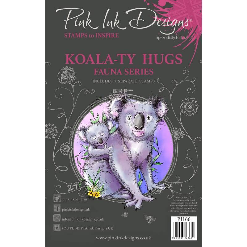 Pink Ink Designs Koala-ty Hugs 6 in x 8 in Clear Stamp Set-1