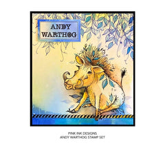 Pink Ink Designs Andy Warthog 6 in x 8 in Clear Stamp Set-4