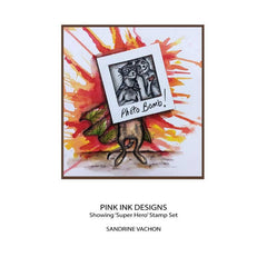 Pink Ink Designs Super Hero 6 in x 8 in Clear Stamp Set-7