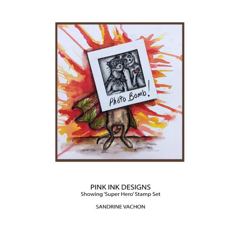 Pink Ink Designs Super Hero 6 in x 8 in Clear Stamp Set-7