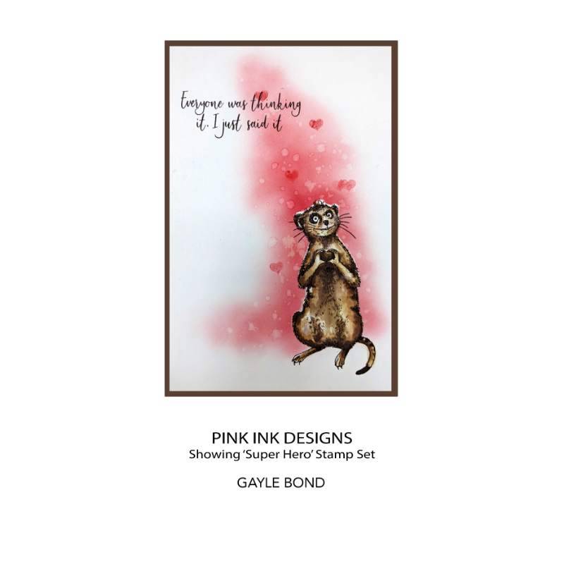 Pink Ink Designs Super Hero 6 in x 8 in Clear Stamp Set-4