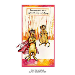 Pink Ink Designs Super Hero 6 in x 8 in Clear Stamp Set-2