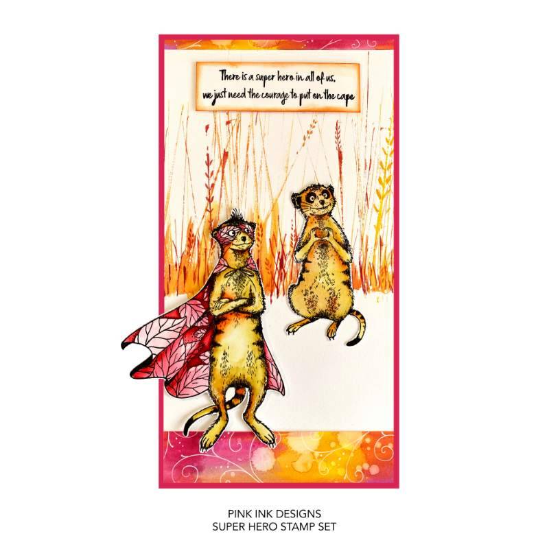Pink Ink Designs Super Hero 6 in x 8 in Clear Stamp Set-2